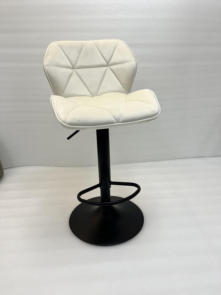 White Velvet Bar Stool 2 SET #1127