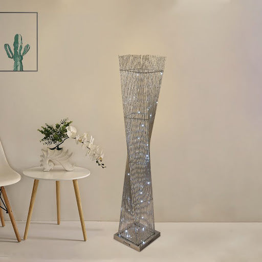 SILVER LED MODERN FLOOR LAMP #1201