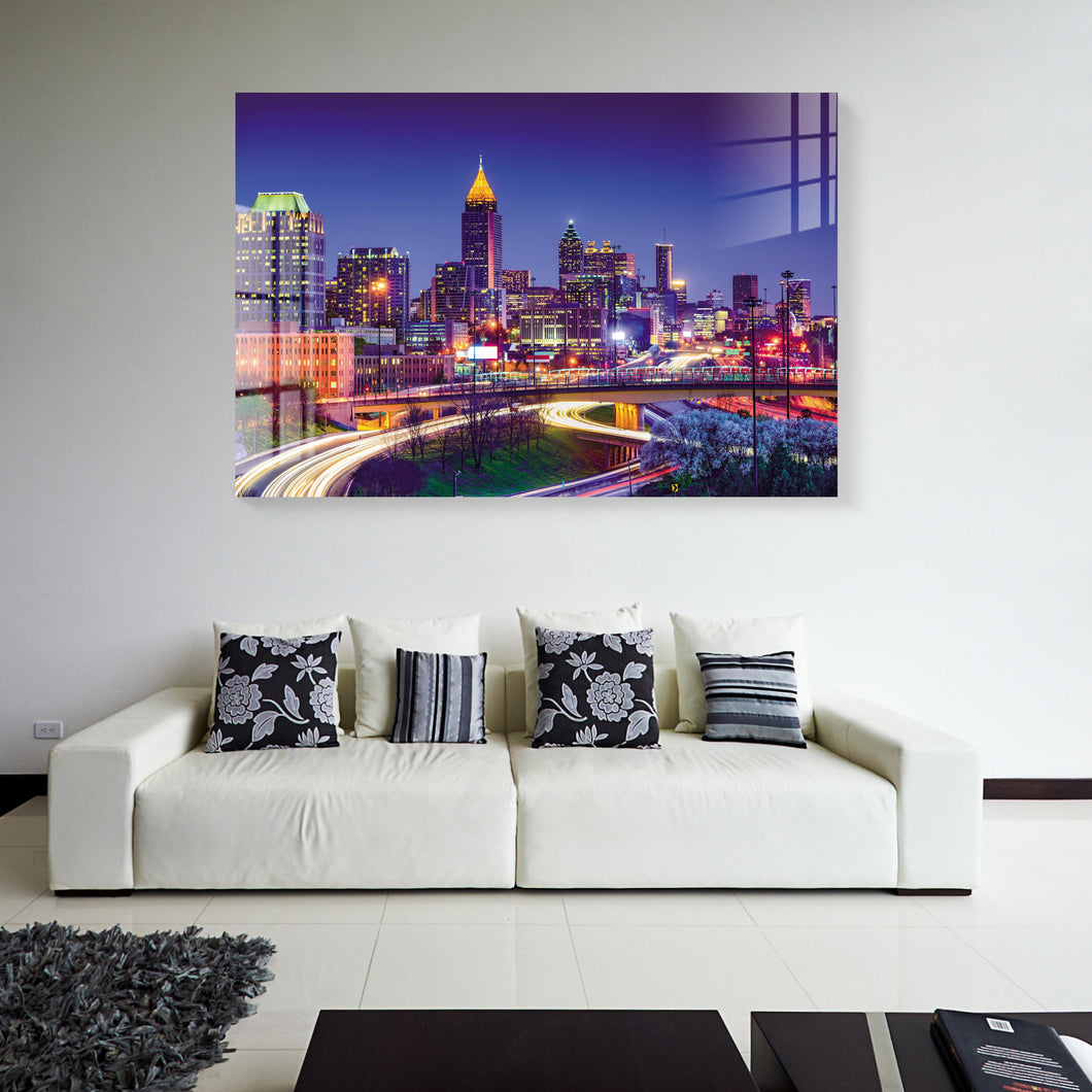 Tempered Glass Atlanta Downtown Skyline #47