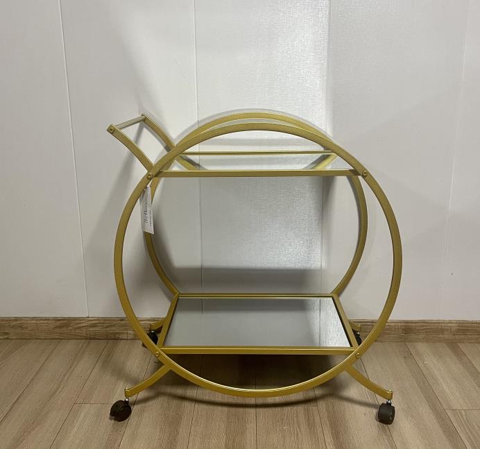 2 Tier Serving Bar Cart Gold #694