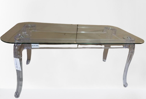 #865 2CT CLEAR ACRYLIC DINING TABLE