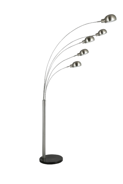 SILVER 5 LIGHT FLOOR LAMP #903