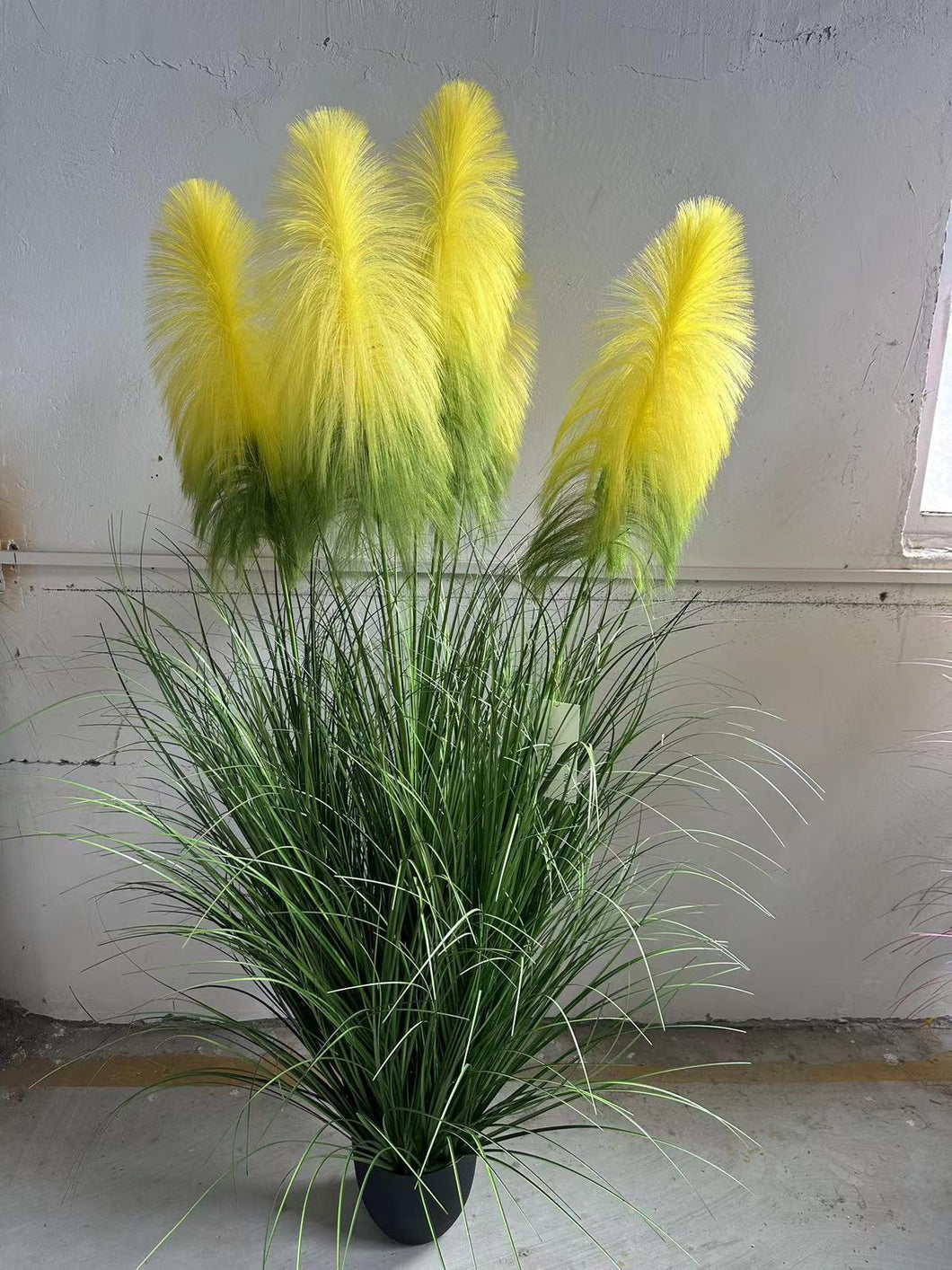 Artificial Mauve Flower Reed Grass Plant 2pc Set #936