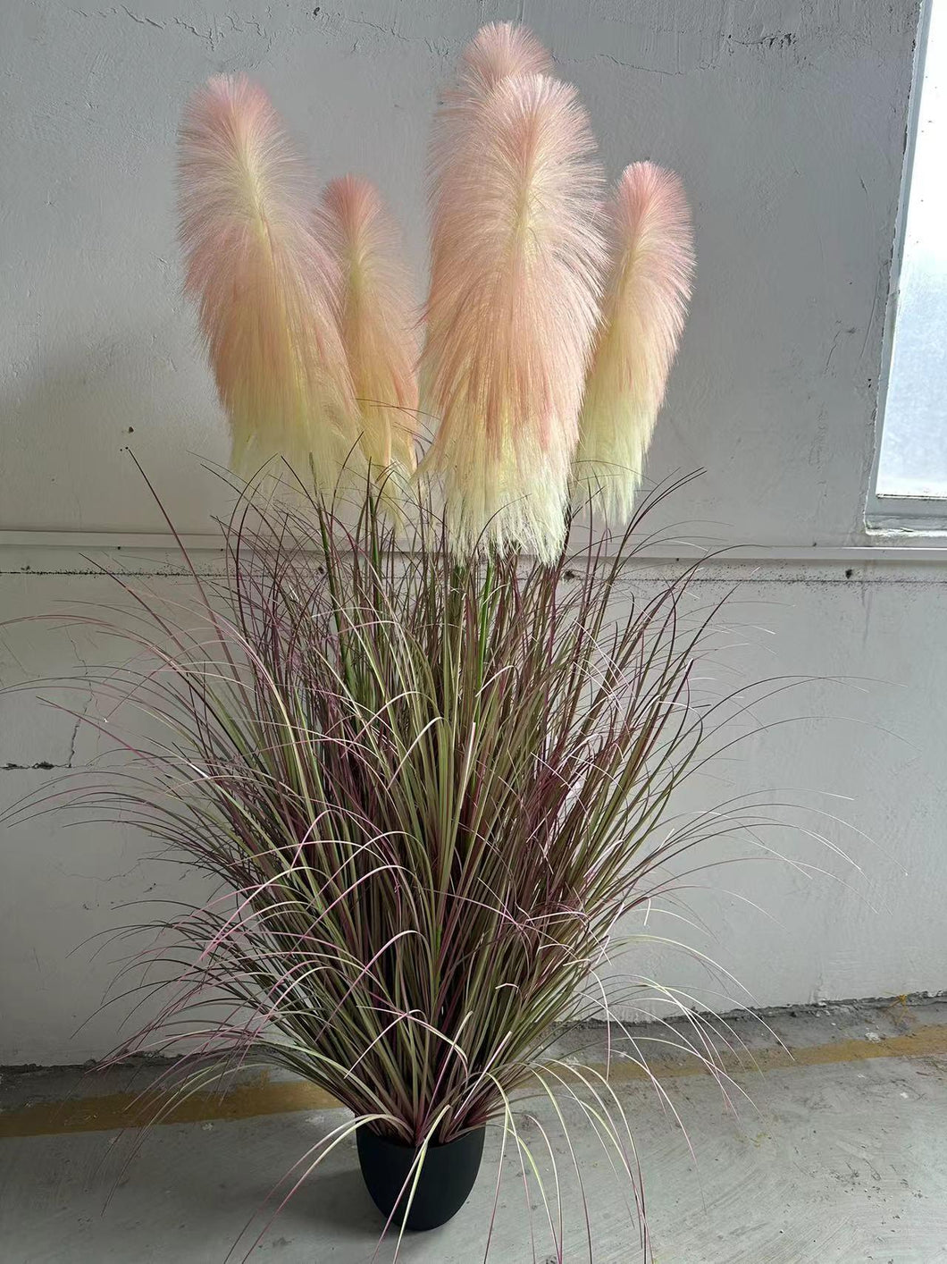 Artificial mauve flower reed grass plant 2PCS #937
