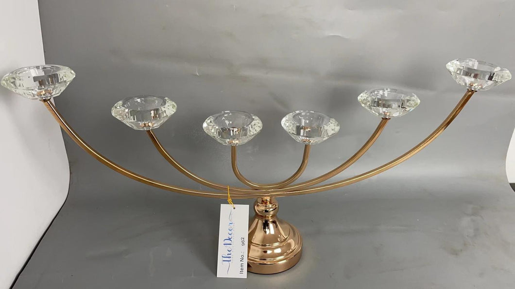 6-ARM CANDLE HOLDER GOLD #962